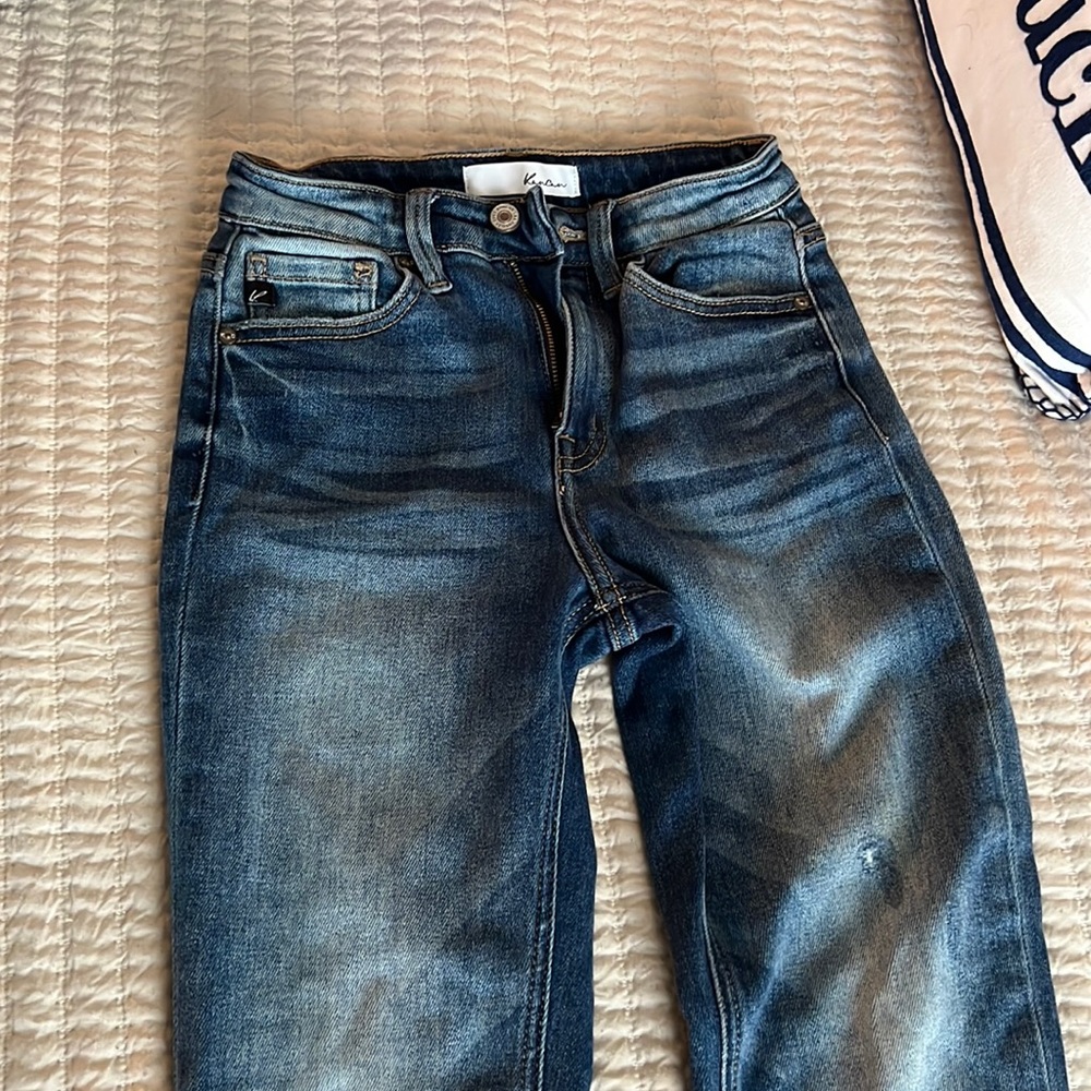 KanCan medium/dark wash Mom jean